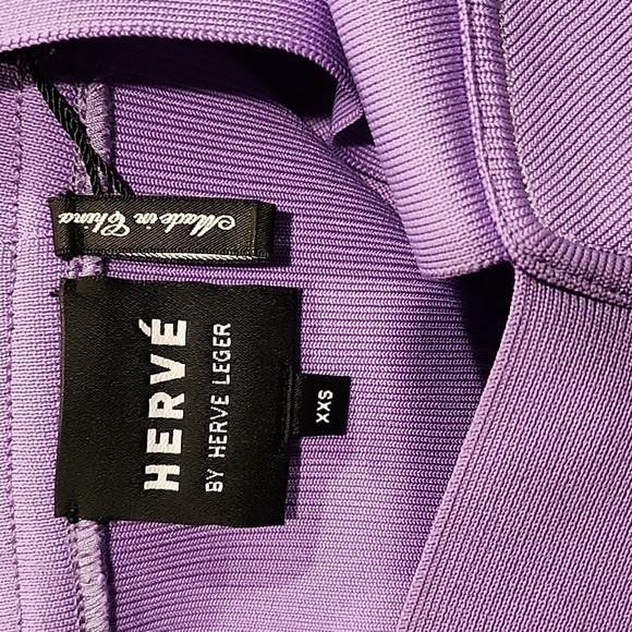 Herve Leger Purple Crop Top NWT - Picture 6 of 7